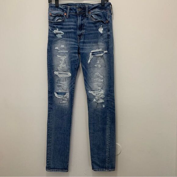 American Eagle NE(X)T Level Airflex Slim Distressed Jeans 29x32 - Picture 1 of 10